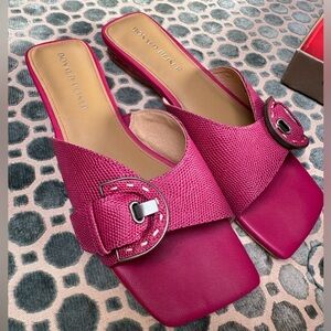 Donald J. Pliner Magenta Buckle Sandals